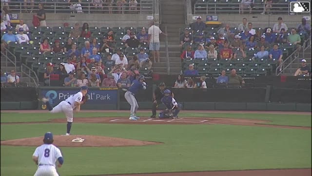Gavin Cross homers (15) on a fly ball to left center field.