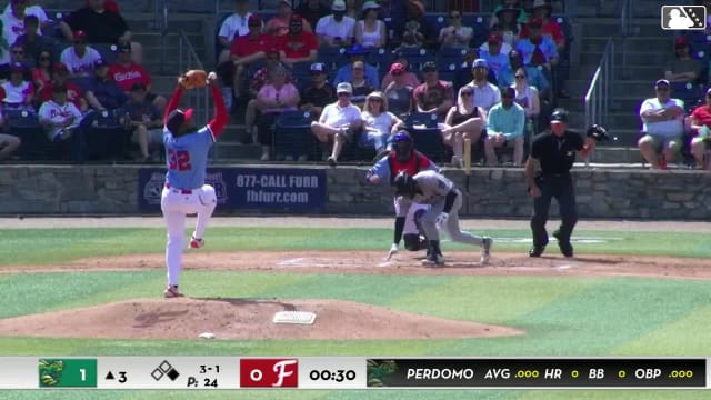Johan Otanez completes the double play