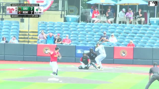 Sammy Stafura singles on a ground ball to center fielder Eric Hartman. Brian Sanchez scores.