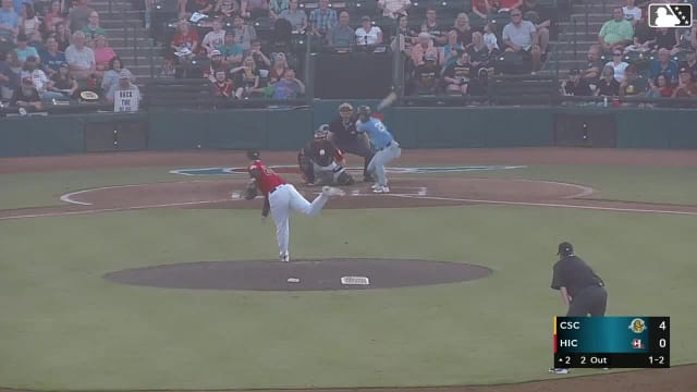 Andreimi Antunez singles on a soft line drive to right fielder Kaden Carpenter. Cooper Flemming scores. Tom Poole to 3rd.