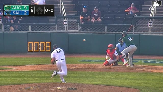 Alex Lodise homers (21) on a fly ball to left field.