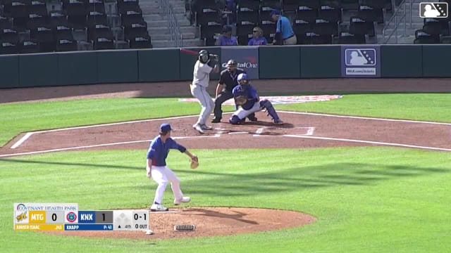 Xavier Isaac homers (12) on a fly ball to right field.