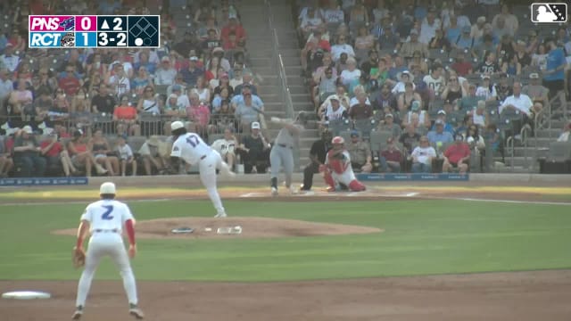 Brandon Compton homers (3) on a fly ball to center field.