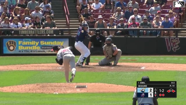Brady Ebel singles on a line drive to left fielder Juan Benjamin. Juan Baez scores. Blayberg Diaz to 2nd.
