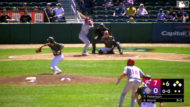 Dante Nori singles on a line drive to center fielder Victor Arias. Bryson Ware scores.