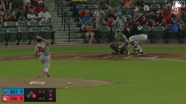 Alfredo Duno triples (1) on a fly ball to center fielder Anthony Scull. Carter Graham scores.