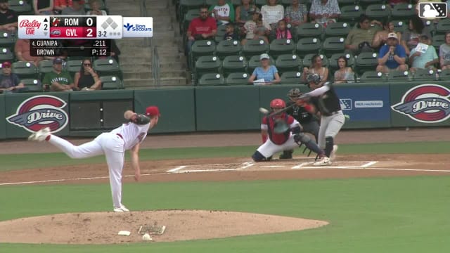 Luis Guanipa homers (3) on a fly ball to left center field.