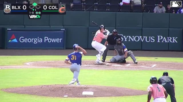 Owen Carey homers (2) on a fly ball to right field. John Gil scores.