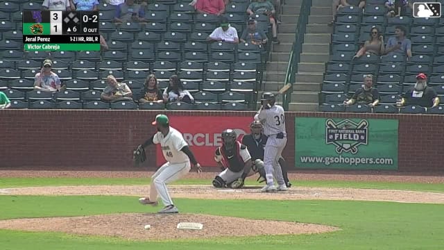 Jeral Perez homers (4) on a fly ball to left center field.