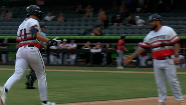 Ben Tryon homers in his first pro at-bat 