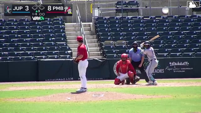Luis Cova homers (3) on a line drive to left field.