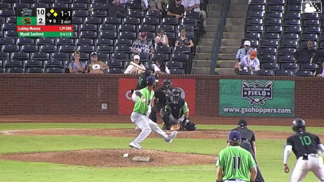 Wyatt Sanford singles on a sharp line drive to right fielder Maxton Martin. Shalin Polanco scores. Josh Tate to 2nd.
