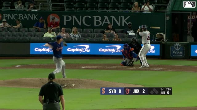 Jonathon Long triples (2) on a line drive to right fielder Christopher Morel. Jonathon Long scores. Throwing error by right fielder Christopher Morel.