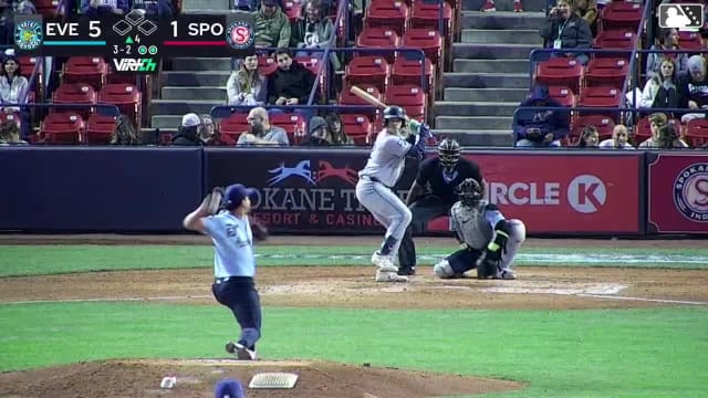 Luke Stevenson homers (21) on a fly ball to left center field.