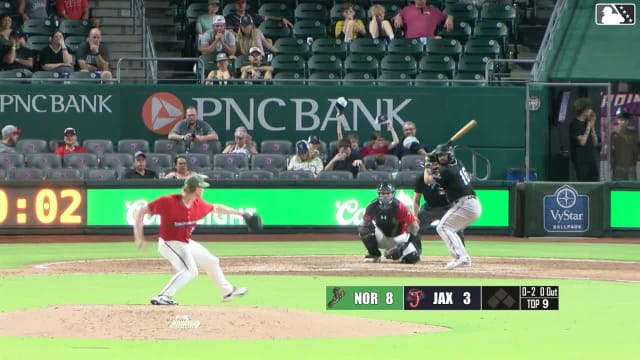 Christian Encarnacion-Strand strikes out on a foul tip.