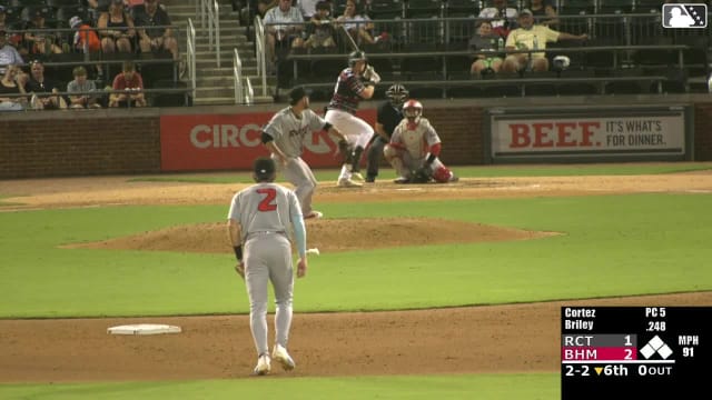 Alec Briley strikes out swinging.
