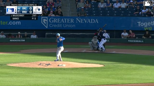 Ryan Waldschmidt homers (6) on a fly ball to left center field. Kristian Robinson scores.