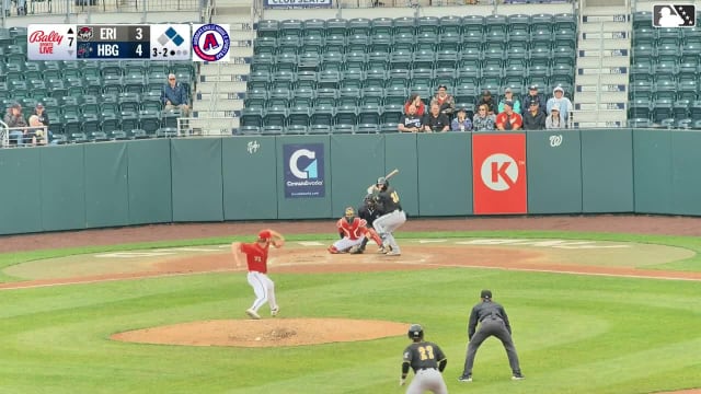 John Peck doubles (9) on a sharp line drive to left fielder Elijah Nunez. Aaron Antonini scores. Peyton Graham to 3rd.