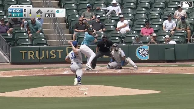Andy Weber strikes out swinging.