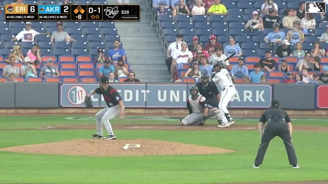 Jaison Chourio singles on a ground ball to left fielder Garrett Pennington. Juan Benjamin scores. Nick Mitchell to 3rd.