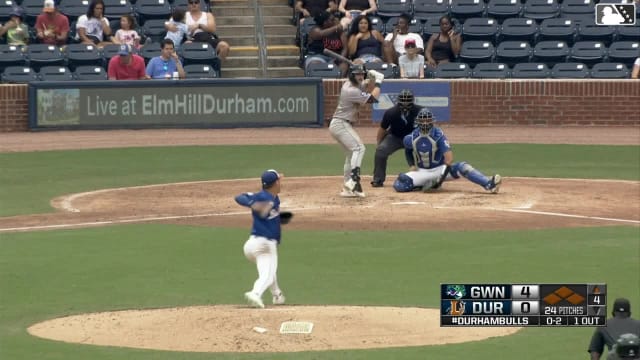 Patrick Clohisy singles on a fly ball to left fielder Blake Sabol. Brewer Hicklen scores. Andrew McCutchen to 3rd. Kyle Farmer to 2nd.