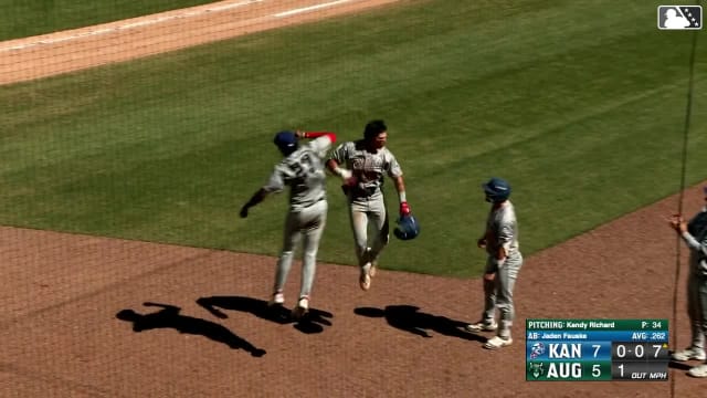 Jaden Fauske's first pro home run