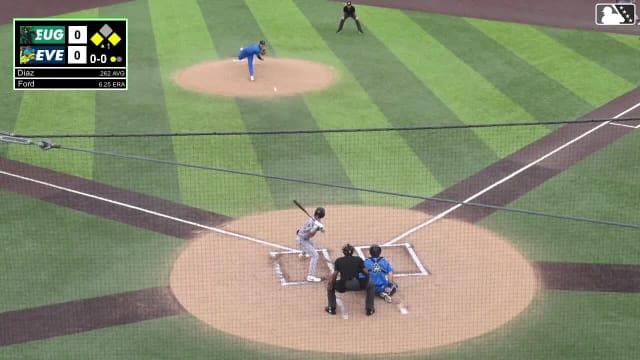 Lisbel Diaz doubles (14) on a line drive to left fielder Anthony Donofrio. Jhonny Level scores. Hayden Jatczak to 3rd.