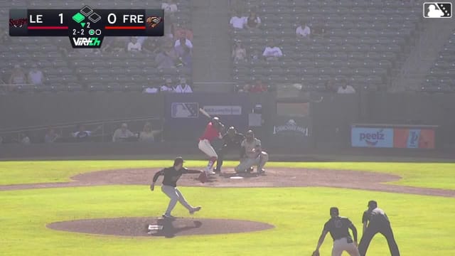 Ashly Andujar singles on a line drive to left fielder Dylan Grego. Luis Mendez scores.