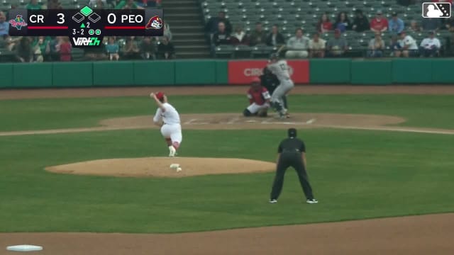 Marek Houston singles on a ground ball to center fielder Won-Bin Cho. Danny De Andrade scores.