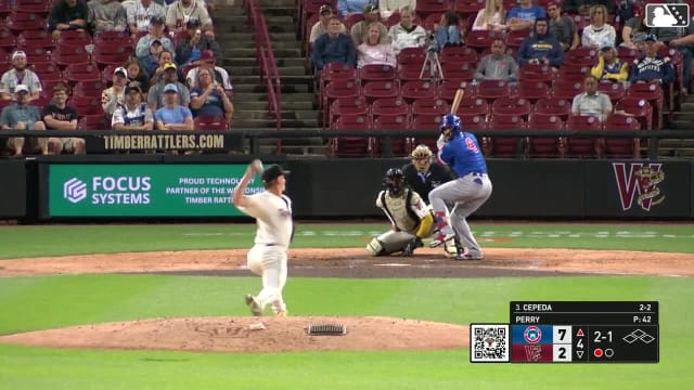 Angel Cepeda homers (7) on a fly ball to right field.