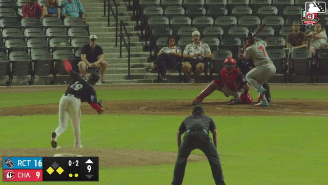 Juan Flores singles on a line drive to center fielder Austin Hendrick. Caleb Bartolero scores. Tucker Flint to 3rd.