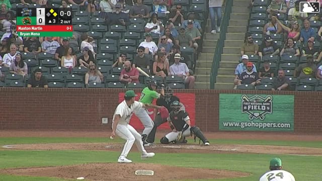 Maxton Martin doubles (10) on a sharp line drive to left fielder Shalin Polanco. Yeison Morrobel scores. Malcolm Moore scores.