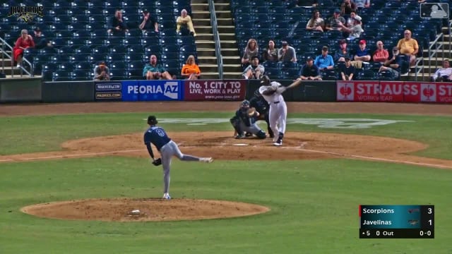 Alex McCoy homers (2) on a fly ball to left center field.