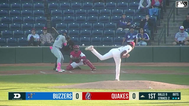 Ching-Hsien Ko singles on a ground ball to center fielder Hayden Alvarez. Emil Morales scores.
