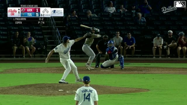 Charlie Pagliarini strikes out swinging.