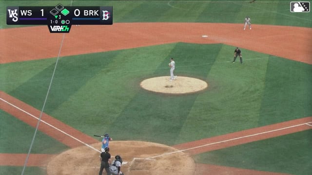 Jacob Reimer doubles (2) on a line drive to left fielder Nick McLain. Yonatan Henriquez scores.