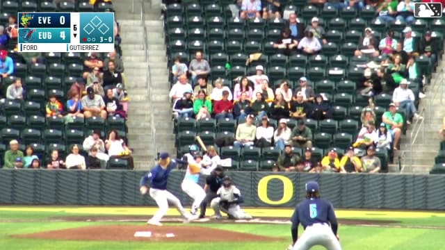 Carlos Gutierrez homers (9) on a fly ball to left field.