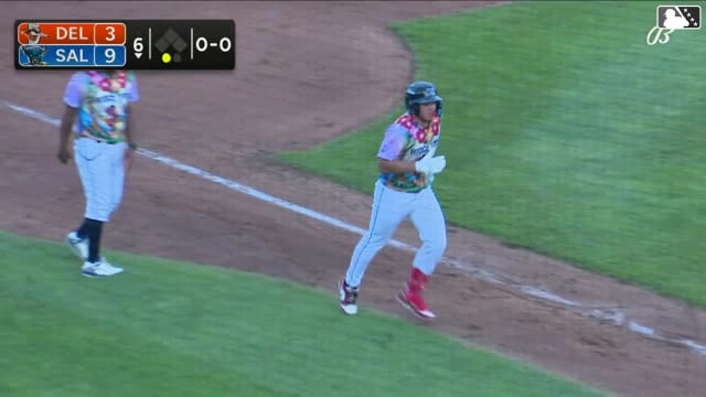Franklin Primera's first Single-A homer