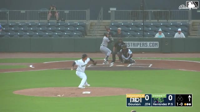 Duce Gourson homers (4) on a fly ball to right field.