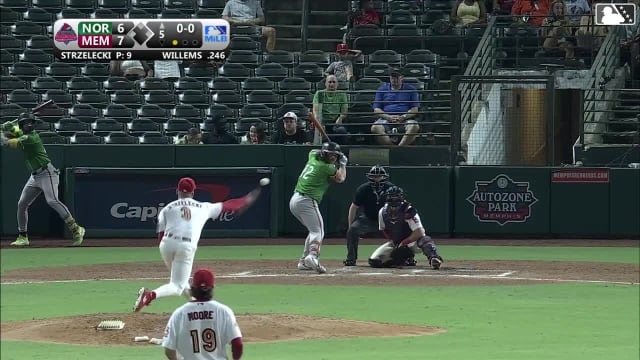 Creed Willems homers (17) on a fly ball to right field.