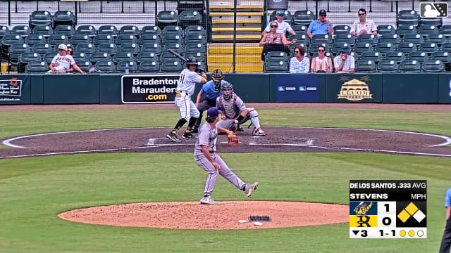 Johan De Los Santos singles on a ground ball to second baseman Dameury Pena. Richard Ramirez scores. Cristian Jauregui to 3rd.