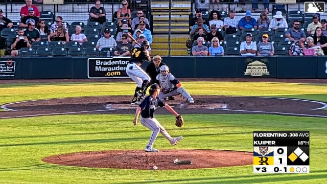 Edward Florentino out on a sacrifice fly to center fielder Zach MacDonald. Dylan Palmer scores.