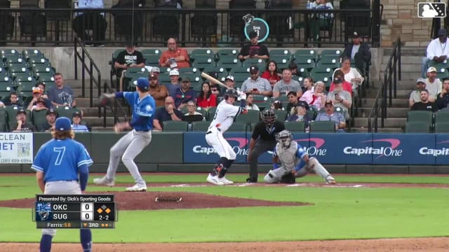 Zach Cole singles on a ground ball to center fielder Zach Ehrhard. Cavan Biggio scores. CJ Alexander to 2nd.