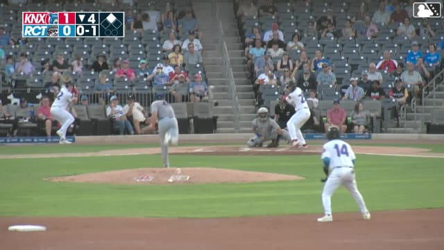 Jake Munroe singles on a line drive to center fielder Andy Garriola. Raudi Rodriguez scores.