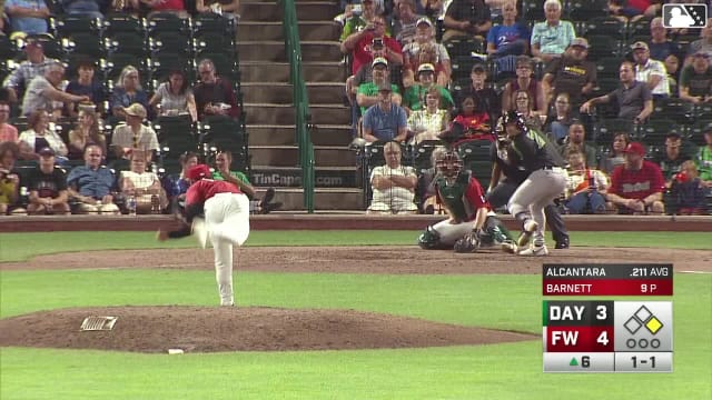 Alfredo Alcantara singles on a ground ball to right fielder Conner Westenburg. Jacob Friend scores. Throwing error by shortstop Yimy Tovar.