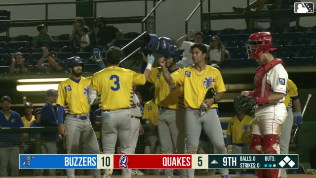 Caleb Johnson's first pro homer is a grand slam