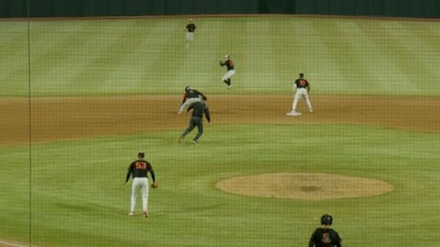 Griff O'Ferrall's diving stop and throw home 
