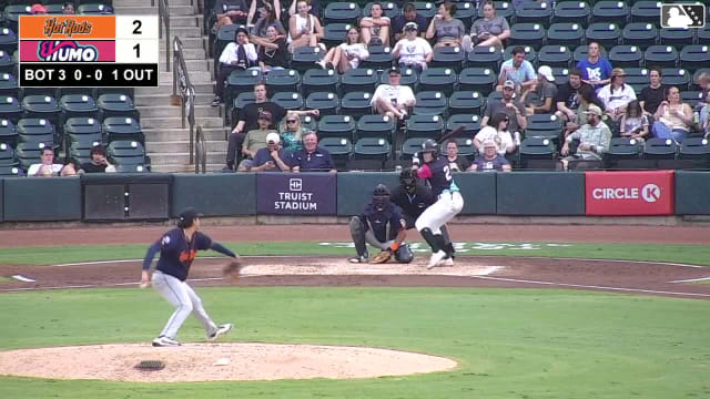 Kyle Lodise homers (19) on a fly ball to left center field.
