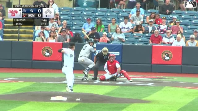 Core Jackson homers (8) on a fly ball to right center field.