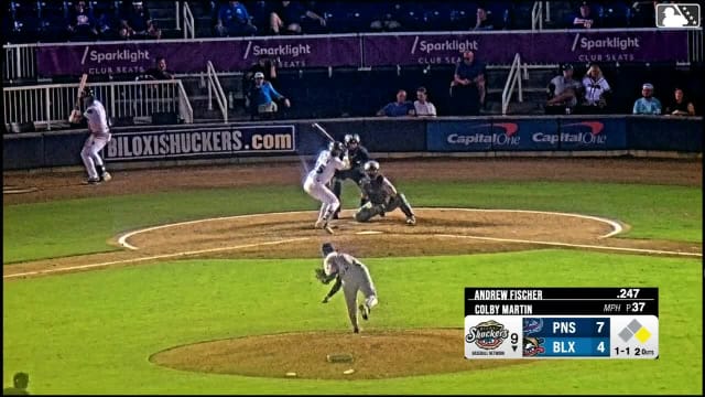 Andrew Fischer homers (16) on a fly ball to left center field. Matthew Wood scores.